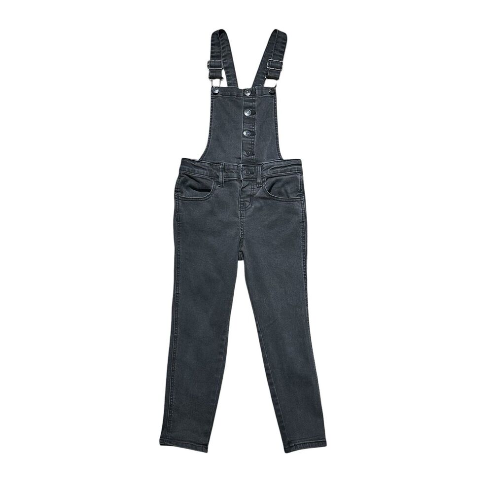 Girls Cat & Jack Black Denim Overalls – Size 6/6X